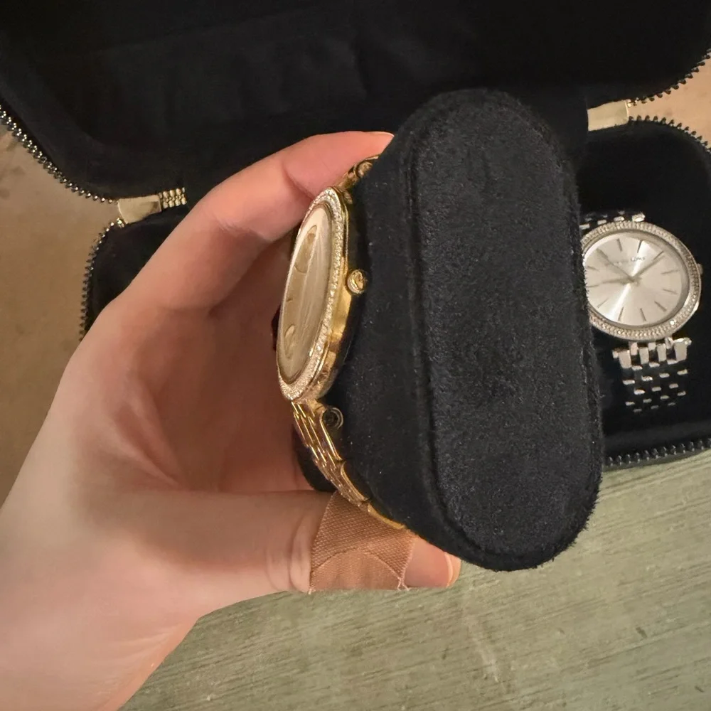 Michael Kors Watch Bundle Gold, Rose, and Silver + Travel Case - Picture 6 of 11